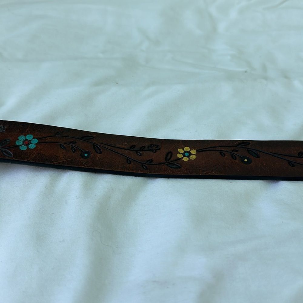 Vintage 1970’s Brown Leather Belt - Picture 5 of 5